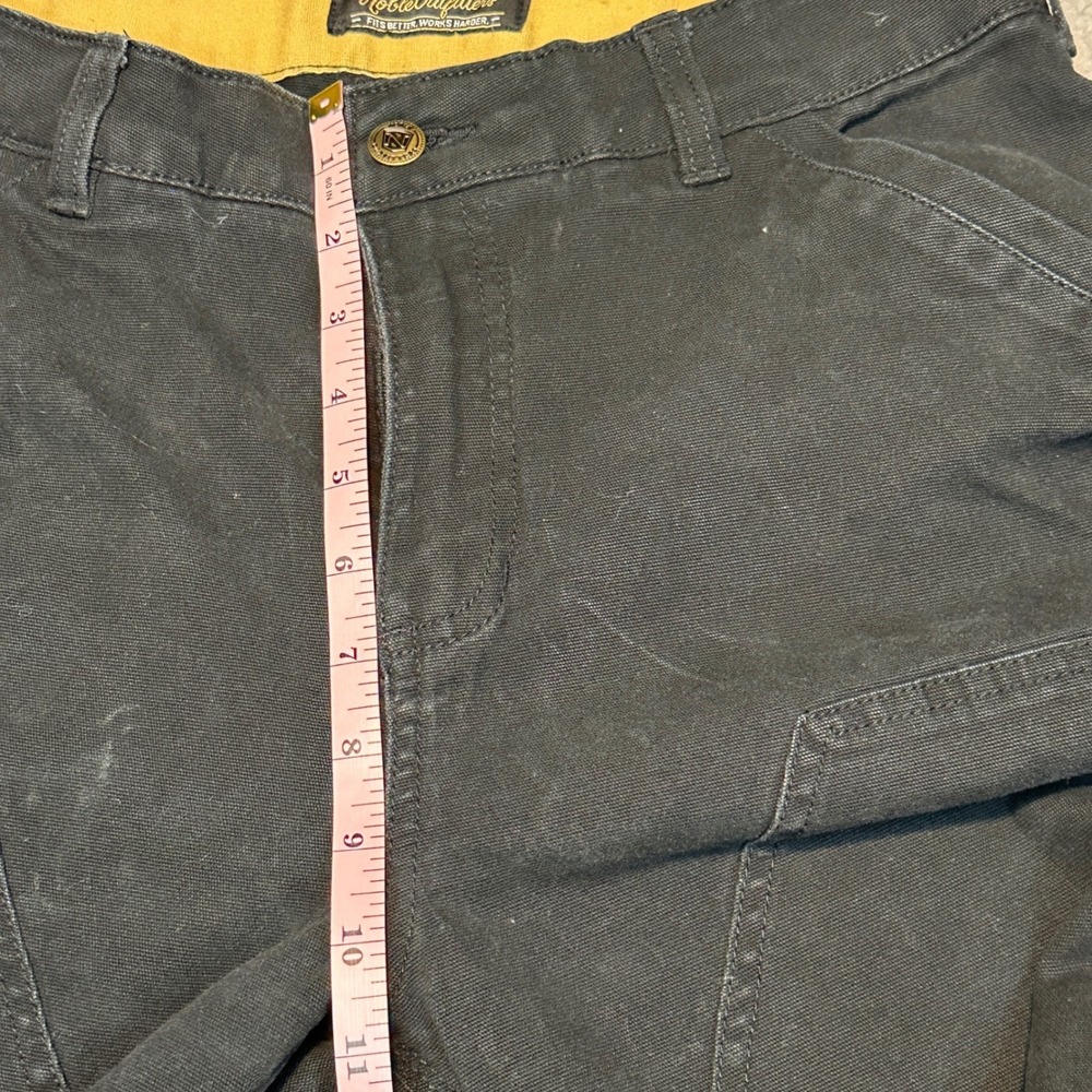 Noble Outfitters Womens Black Canvas Double Front Utility Work Pants Size 12 - Picture 6 of 8